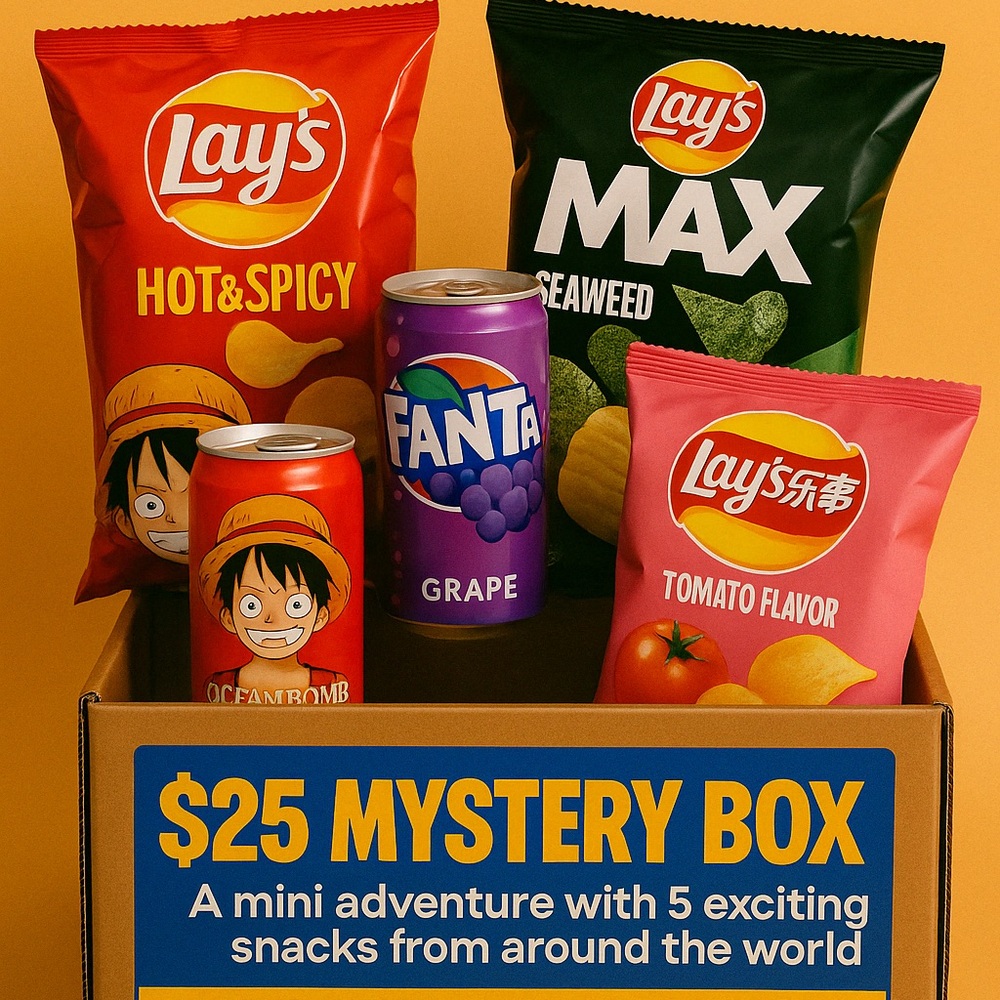 Snack Mystery Box - Red, Green, Pink